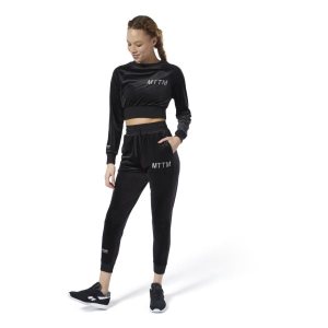 Reebok Classic x Married to the Mob Velvet Crewneck Sweatshirt Damen - Schwarz - DE 529-OUD